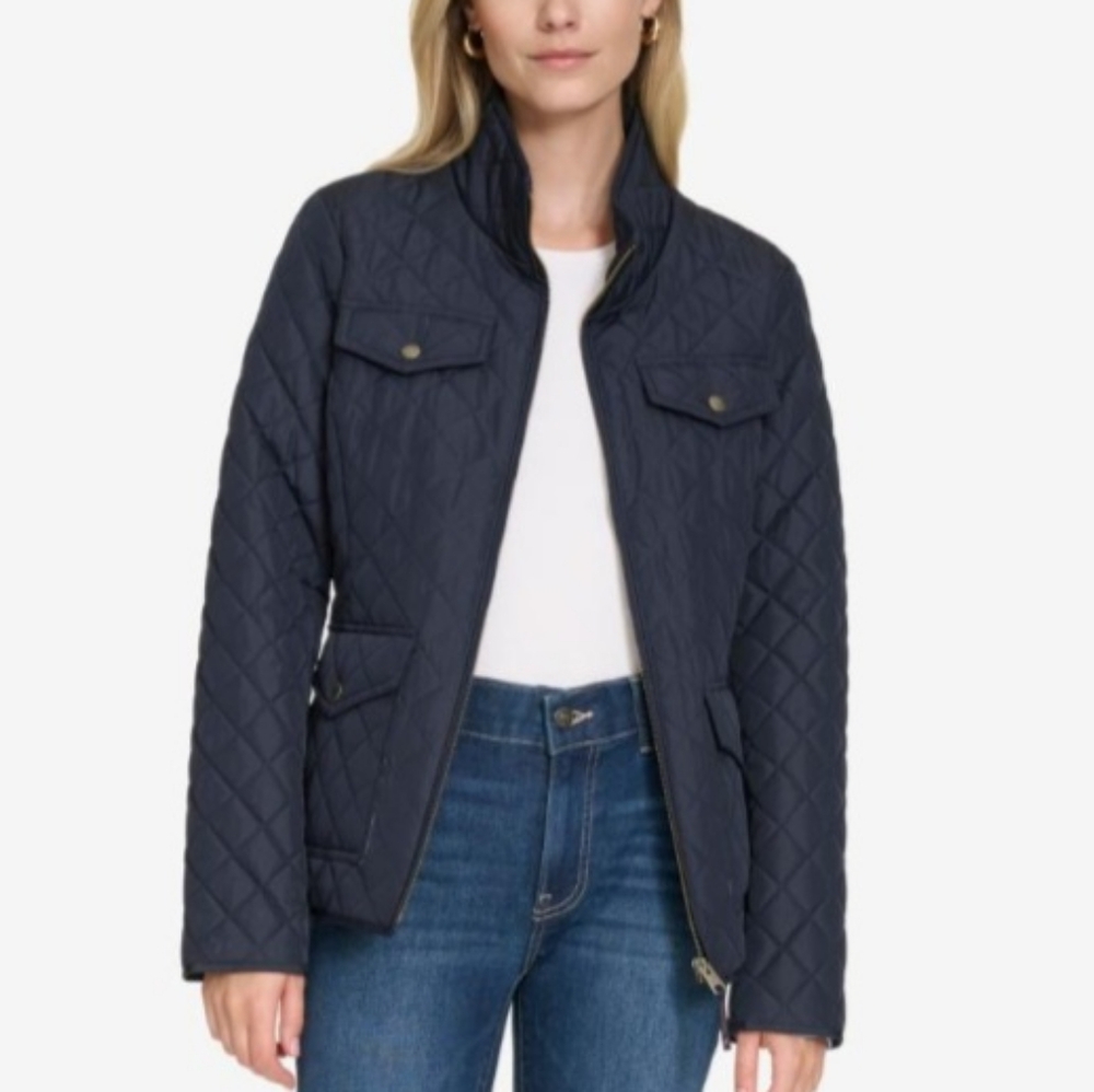 Nautica Women's Quilted Navy Jacket